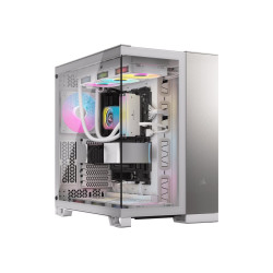 Corsair PC Case | 6500X Dual Chamber | White/Satin Gray Aluminum | Mid-Tower | Power supply included No