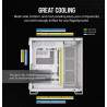 Corsair PC Case | 6500X Dual Chamber | White/Satin Gray Aluminum | Mid-Tower | Power supply included No