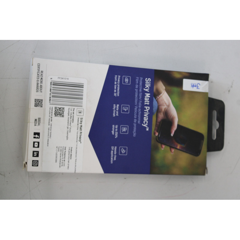 SALE OUT. 3MK Silky Matt Privacy Sam A16 Privacy Film | 3MK Silky Matt Privacy | Samsung | Galaxy A16 | Black | DAMAGED PACKAGIN