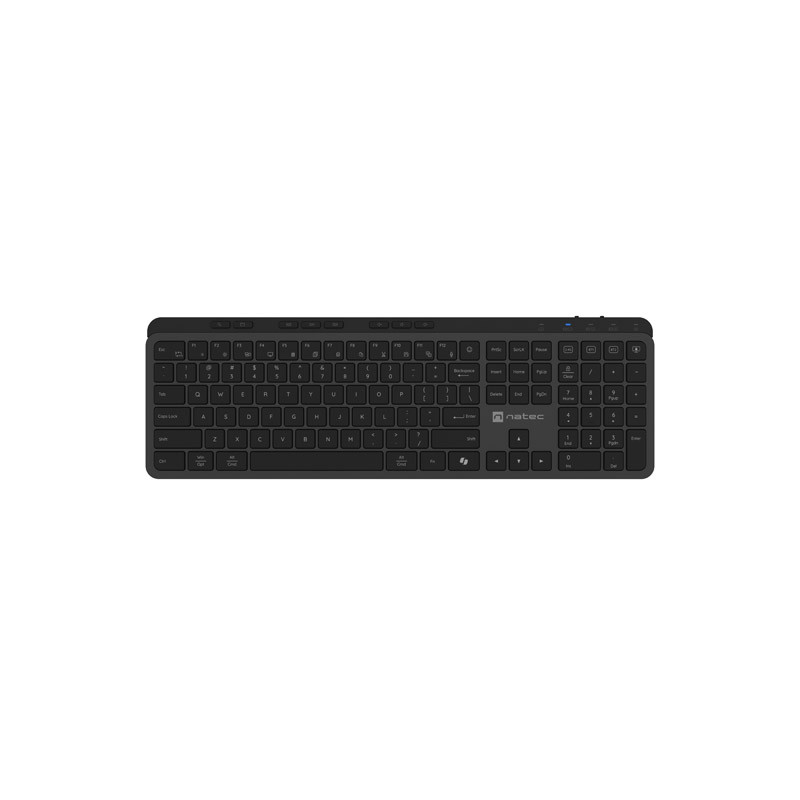 Natec Keyboard, Medusa, US Layout, X- Scissors Slim, Wireless, Black | Natec