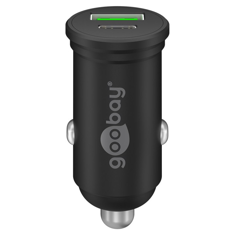 Goobay 61739 Dual-USB Car Fast Charger USB-C PD, 45 W