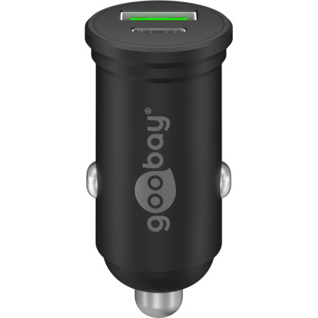 Goobay 61739 Dual-USB Car Fast Charger USB-C PD, 45 W