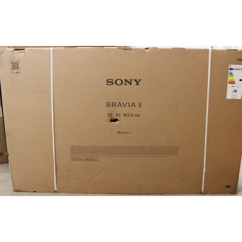 Sony K65S35B Bravia 3 | 65 | Smart TV | Android TV | QFHD | Black | DAMAGED PACKAGING