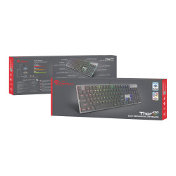 GENESIS THOR 420 Gaming Keyboard, US Layout, Wired, Silver | Genesis | THOR 420 | Silver | Gaming keyboard | Wired | RGB LED lig