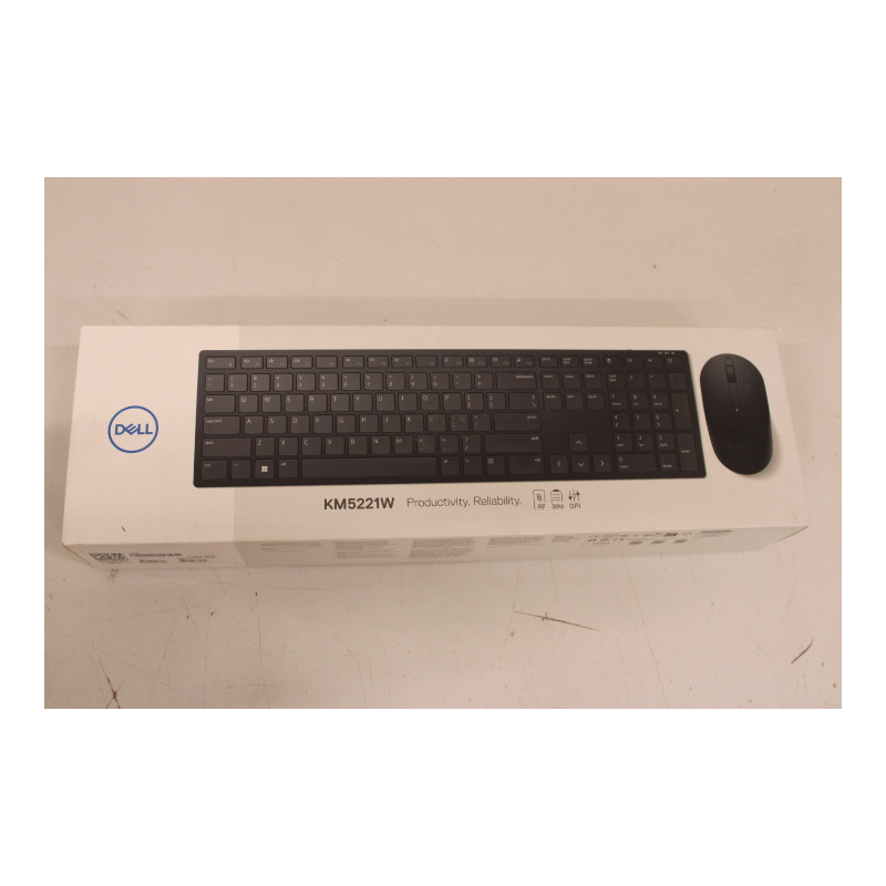SALE OUT. Dell Keyboard and Mouse KM5221W Pro Wireless US International (RTL BOX) | Dell | Pro Keyboard and Mouse (RTL BOX) | KM