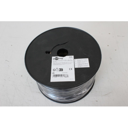 SALE OUT. Goobay CAT 6 network cable, U/UTP, 100 m, Black | Goobay Network cable | CAT 6 U/UTP | AWG 23/1 | Cable length: 100 m 