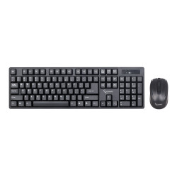 Gembird | Keyboard and mouse | KBS-W-01 | Keyboard and Mouse Set | Wireless | Mouse included | Batteries included | US | Black |