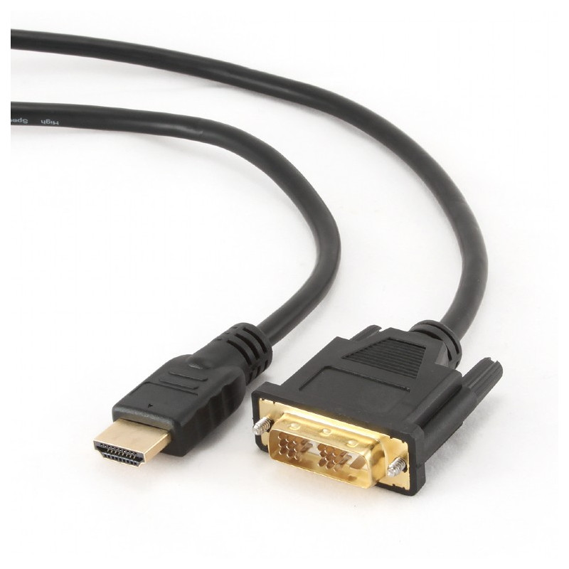 Gembird | HDMI to DVI cable (Single Link) | HDMI 19pin male | DVI 18+1pin male | HDMI to DVI-D | 0.5 m