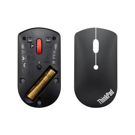 Lenovo | ThinkPad Bluetooth Silent Mouse | Wireless | Bluetooth 5.0 | Black | 1 year(s)