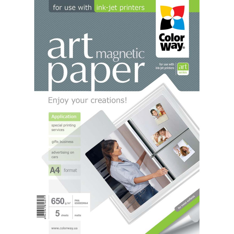 ColorWay ART Matte Magnetic Photo Paper White A4 A4 650 g/m