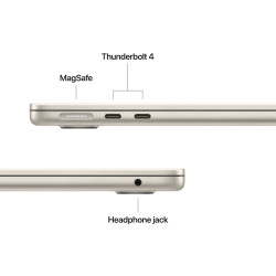 Apple MacBook | Air | Starlight | 13 " | IPS | 2560 x 1664 pixels | Apple M4 | 16 GB | Solid-state drive capacity 256 GB | Apple