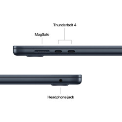 Apple MacBook | Air | Midnight | 15 " | 2880 x 1864 pixels | Apple M4 | 16 GB | Solid-state drive capacity 512 GB | Apple M4 chi