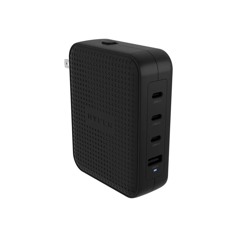 Hyper HyperJuice 145W USB-C GaN Travel Charger with 4 Ports - Black | Hyper