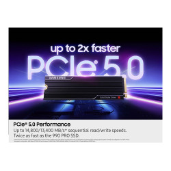 Samsung 9100 PRO | 4000 GB | SSD form factor M.2 2280 | Solid-state drive interface PCIe 5.0x4 | Read speed 14800 MB/s | Write s