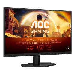 AOC 27G42E | 27 " | IPS | FHD | 16:9 | 180 Hz | 1 ms | 1920 x 1080 pixels | 300 cd/m | HDMI ports quantity 1 | Black