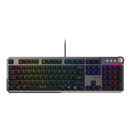 MSI STRIKE 600 SILENT US | Gaming Keyboard | Wired | US | USB 2.0 | KAILH Midnight PRO Silent Tactile