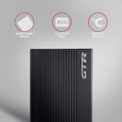 AXAGON USB-C 10Gbps RIBBED Box | EE25-GTR