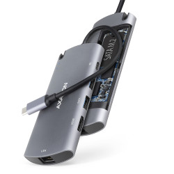 AXAGON SuperSpeed USB-C Combo 6in1 Hub | HMC-6M2