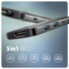 AXAGON USB 5Gbps hub, 3x USB-A, HDMI 4k/30Hz, PD 100W, 100cm USB-C cable | HMC-5H