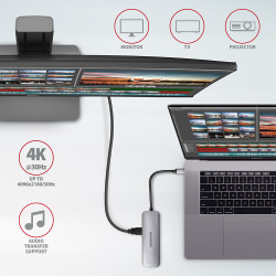 AXAGON SuperSpeed USB-C COMBO 5in1 Hub | HMC-5