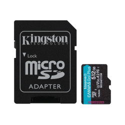 Kingston | Canvas Go! Plus | 512 GB | microSD | Flash memory class Class 10, UHS-I, U3, V30, A2