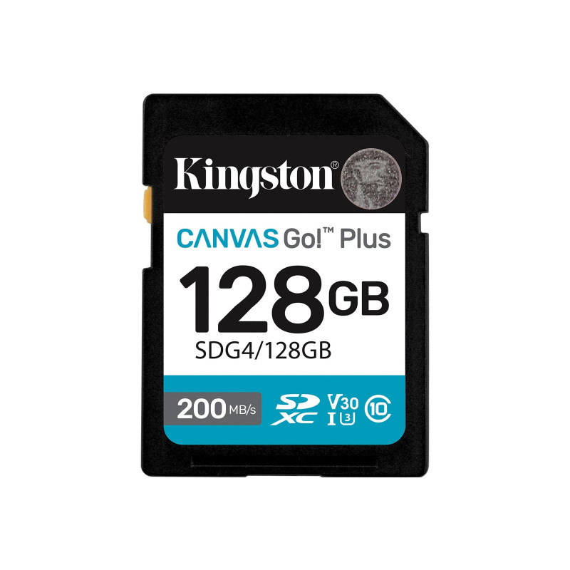 Kingston | Canvas Go! Plus | 128 GB | SD | Flash memory class Class 10, UHS-I, U3, V30