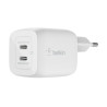 Belkin Dual USB-C GaN Wall Charger with PPS 45W | WCH011vfWH