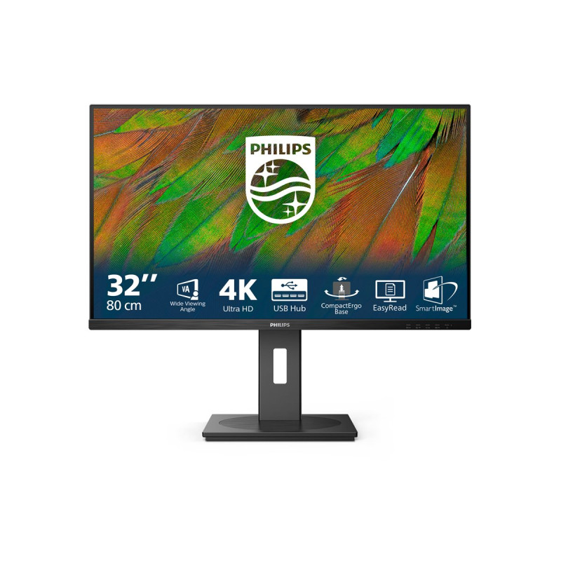 Philips 32B1N3800/00 | 32 " | VA | 16:9 | 60 Hz | 4 ms | 3840 x 2160 pixels | 350 cd/m | HDMI ports quantity 2 | Black