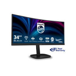 Philips 34B2U3600C/00 | 34 " | VA | 21:9 | 60 Hz | 4 ms | 3440 x 1440 pixels | 300 cd/m | HDMI ports quantity 1 | Black