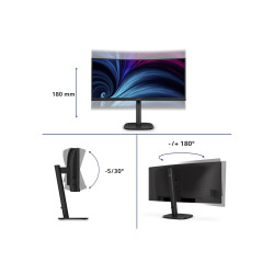 Philips 34B2U3600C/00 | 34 " | VA | 21:9 | 60 Hz | 4 ms | 3440 x 1440 pixels | 300 cd/m | HDMI ports quantity 1 | Black