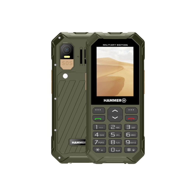 HAMMER 6 LTE Military Edition (Green) Dual SIM 2.4" IPS 240x320/128MB/48MB RAM/SD Card/4G LTE