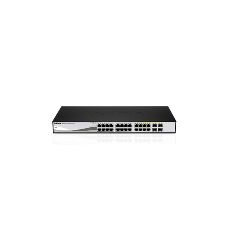 D-LINK DGS-1210-20, Gigabit Smart Switch with 16 10/100/1000Base-T ports and 4 Gigabit MiniGBIC (SFP) ports, 802.3x Flow Control