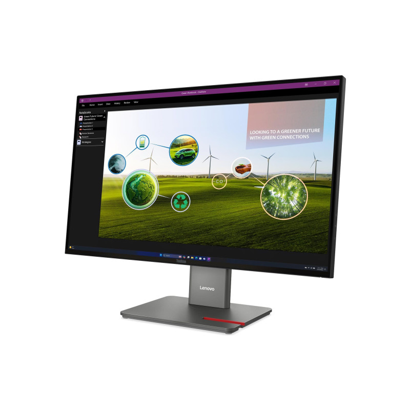 Lenovo ThinkVision | P27Q-40 | 27 " | IPS | 16:9 | 120 Hz | 4 ms | 350 cd/m | HDMI ports quantity 1 | Eclipse black | Warranty 3