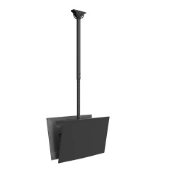 Neomounts CL35-340BL22 Dual Monitor/TV Mount Ceiling | Adjustable Height, Rotate, Tilt, Swivel | 23-42 " | Maximum weight (capac