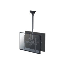 Neomounts NM-C440DBLACK Dual monitor/TV mount ceiling | Adjustable Height, Rotate, Tilt, Swivel | 32-60 " | Maximum weight (capa