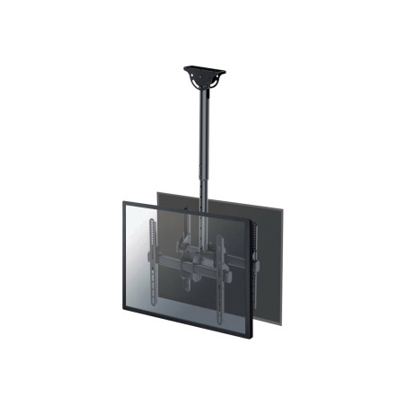 Neomounts NM-C440DBLACK Dual monitor/TV mount ceiling | Adjustable Height, Rotate, Tilt, Swivel | 32-60 " | Maximum weight (capa
