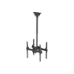 Neomounts NM-C440DBLACK Dual monitor/TV mount ceiling | Adjustable Height, Rotate, Tilt, Swivel | 32-60 " | Maximum weight (capa
