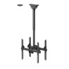 Neomounts NM-C440DBLACK Dual monitor/TV mount ceiling | Adjustable Height, Rotate, Tilt, Swivel | 32-60 " | Maximum weight (capa