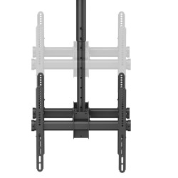 Neomounts NM-C440DBLACK Dual monitor/TV mount ceiling | Adjustable Height, Rotate, Tilt, Swivel | 32-60 " | Maximum weight (capa