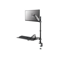 Neomounts Desk Mount | DS90-325BL1 Sit-stand workstation desk | Adjustable Height, Rotate, Tilt, Swivel | 17-32 " | Maximum weig