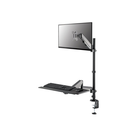 Neomounts Desk Mount | DS90-325BL1 Sit-stand workstation desk | Adjustable Height, Rotate, Tilt, Swivel | 17-32 " | Maximum weig