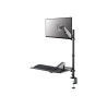 Neomounts Desk Mount | DS90-325BL1 Sit-stand workstation desk | Adjustable Height, Rotate, Tilt, Swivel | 17-32 " | Maximum weig