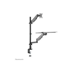 Neomounts Desk Mount | DS90-325BL1 Sit-stand workstation desk | Adjustable Height, Rotate, Tilt, Swivel | 17-32 " | Maximum weig
