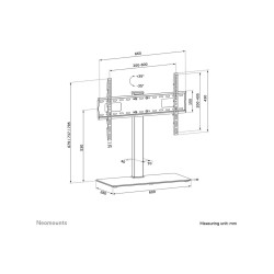 Neomounts Desk Mount | DS45-430BL16 TV stand | Adjustable Height, Swivel | 37-70 " | Maximum weight (capacity) 40 kg | Black