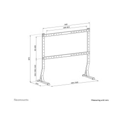 Neomounts Desk Mount | DS45-430BL18 TV stand | Adjustable Height | 45-90 " | Maximum weight (capacity) 60 kg | Black