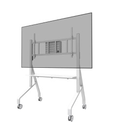 Neomounts Floor stand | FL50-575WH1 TV trolley | Adjustable Height | 65-110 " | Maximum weight (capacity) 125 kg | White