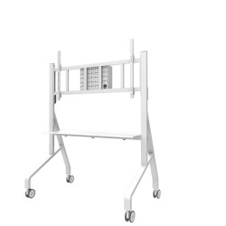 Neomounts Floor stand | FL50-575WH1 TV trolley | Adjustable Height | 65-110 " | Maximum weight (capacity) 125 kg | White