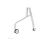 Neomounts Floor stand | FL50-575WH1 TV trolley | Adjustable Height | 65-110 " | Maximum weight (capacity) 125 kg | White