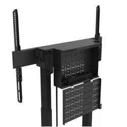 Neomounts Floor stand | FL55-875BL1 TV trolley | Adjustable Height | 55-100 " | Maximum weight (capacity) 110 kg | Black