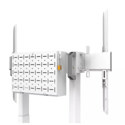 Neomounts Floor stand | FL55-875WH1 TV trolley | Adjustable Height | 55-100 " | Maximum weight (capacity) 110 kg | White